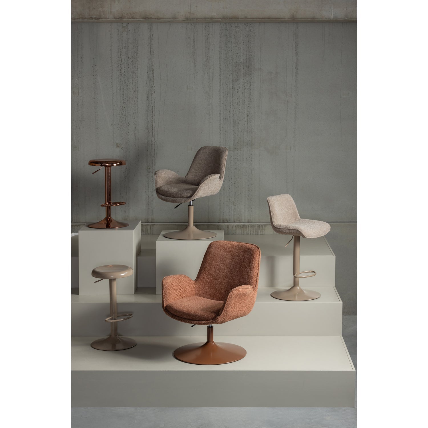 Sgabello da bar in alluminio Isaac 39x81 cm