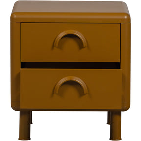 Comodino 2 cassetti con piede in metallo Rune 42x45 cm