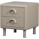 Comodino 2 cassetti con piede in metallo Rune 42x45 cm