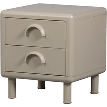 Comodino 2 cassetti con piede in metallo Rune 42x45 cm