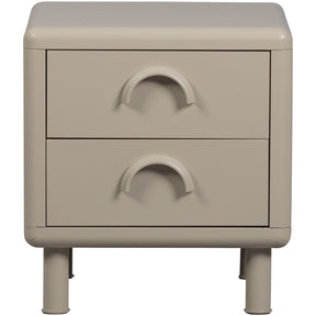 Comodino 2 cassetti con piede in metallo Rune 42x45 cm
