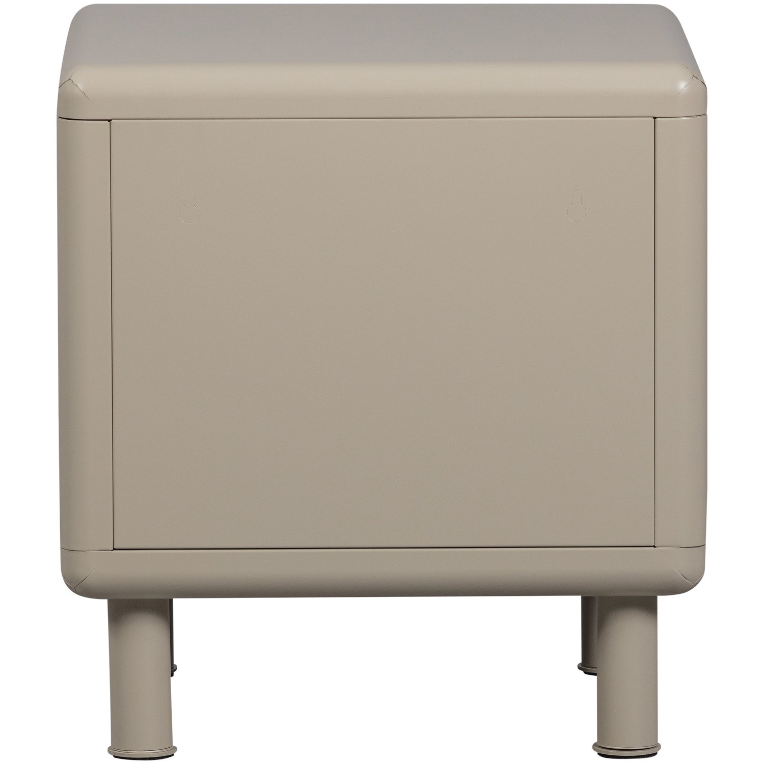 Comodino 2 cassetti con piede in metallo Rune 42x45 cm
