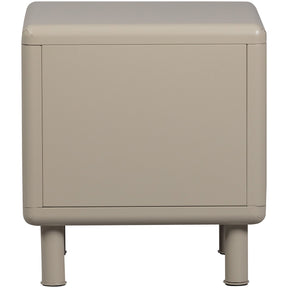 Comodino 2 cassetti con piede in metallo Rune 42x45 cm