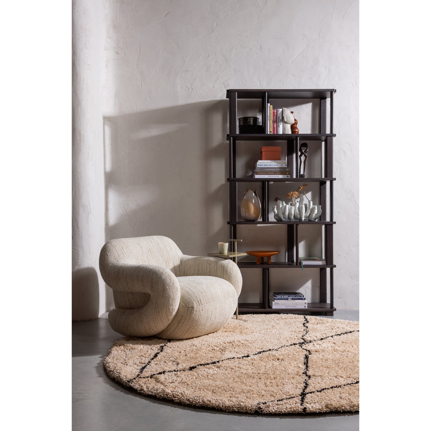 Libreria a giorno marrone Riss 90x186 cm