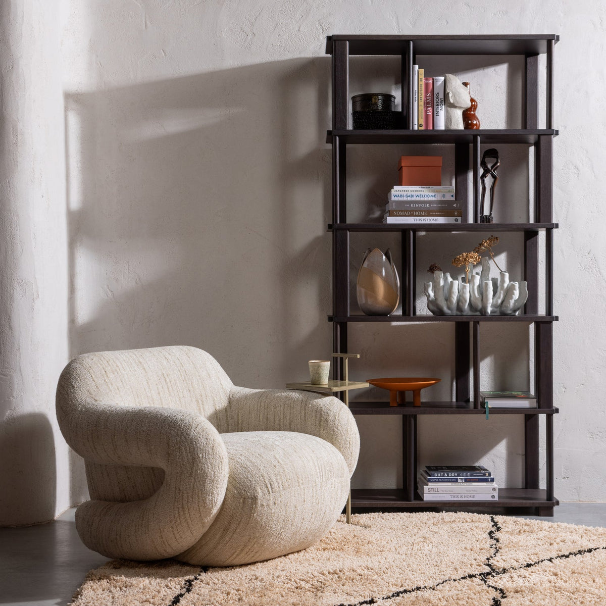 Poltrona girevole in tessuto Miva 88x70 cm