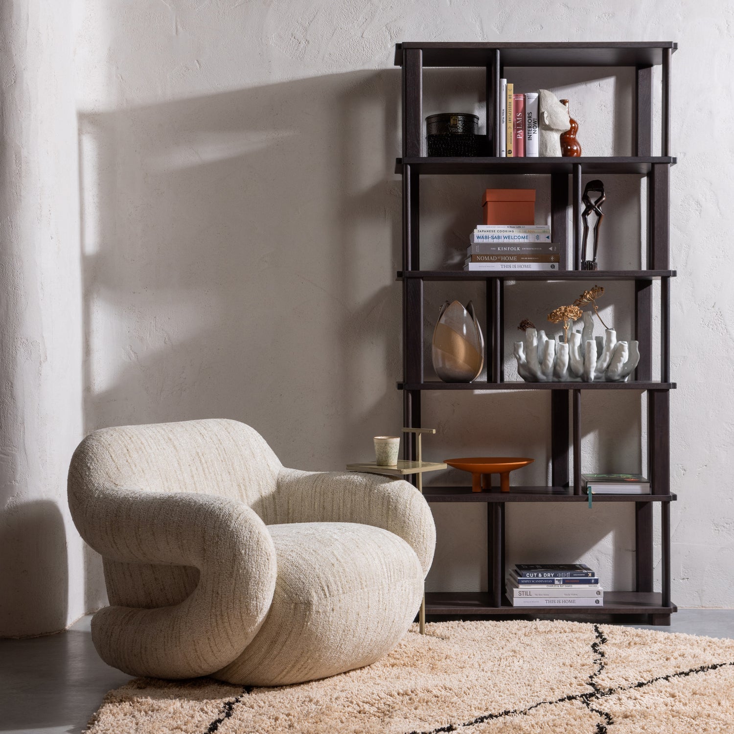 Poltrona girevole in tessuto Miva 88x70 cm