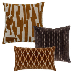 Set di 3 cuscini decorativi in cotone Isai