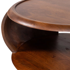 Tavolino tondo in legno di mango marrone Cole 72x36 cm