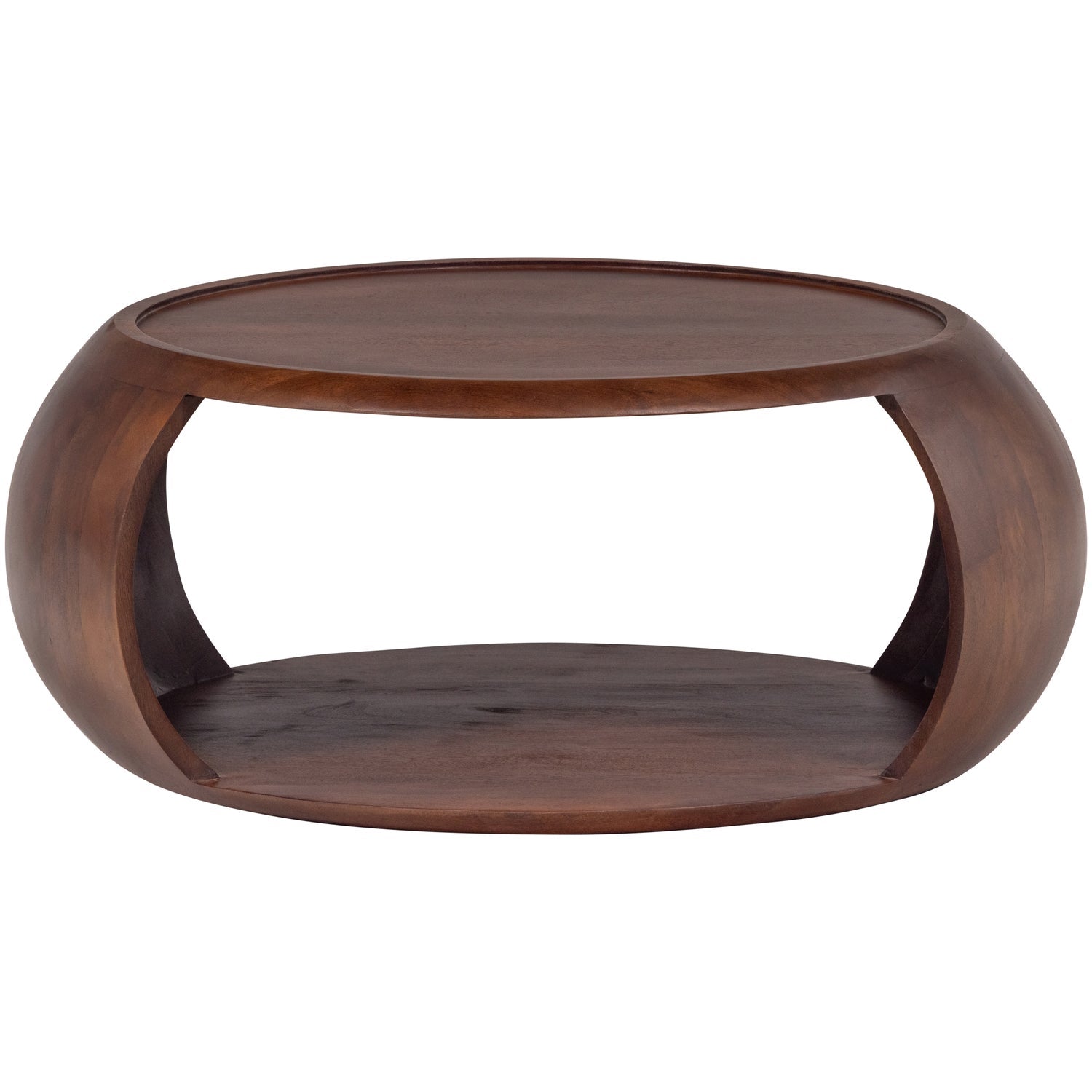Tavolino tondo in legno di mango marrone Cole 72x36 cm