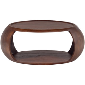 Tavolino tondo in legno di mango marrone Cole 72x36 cm