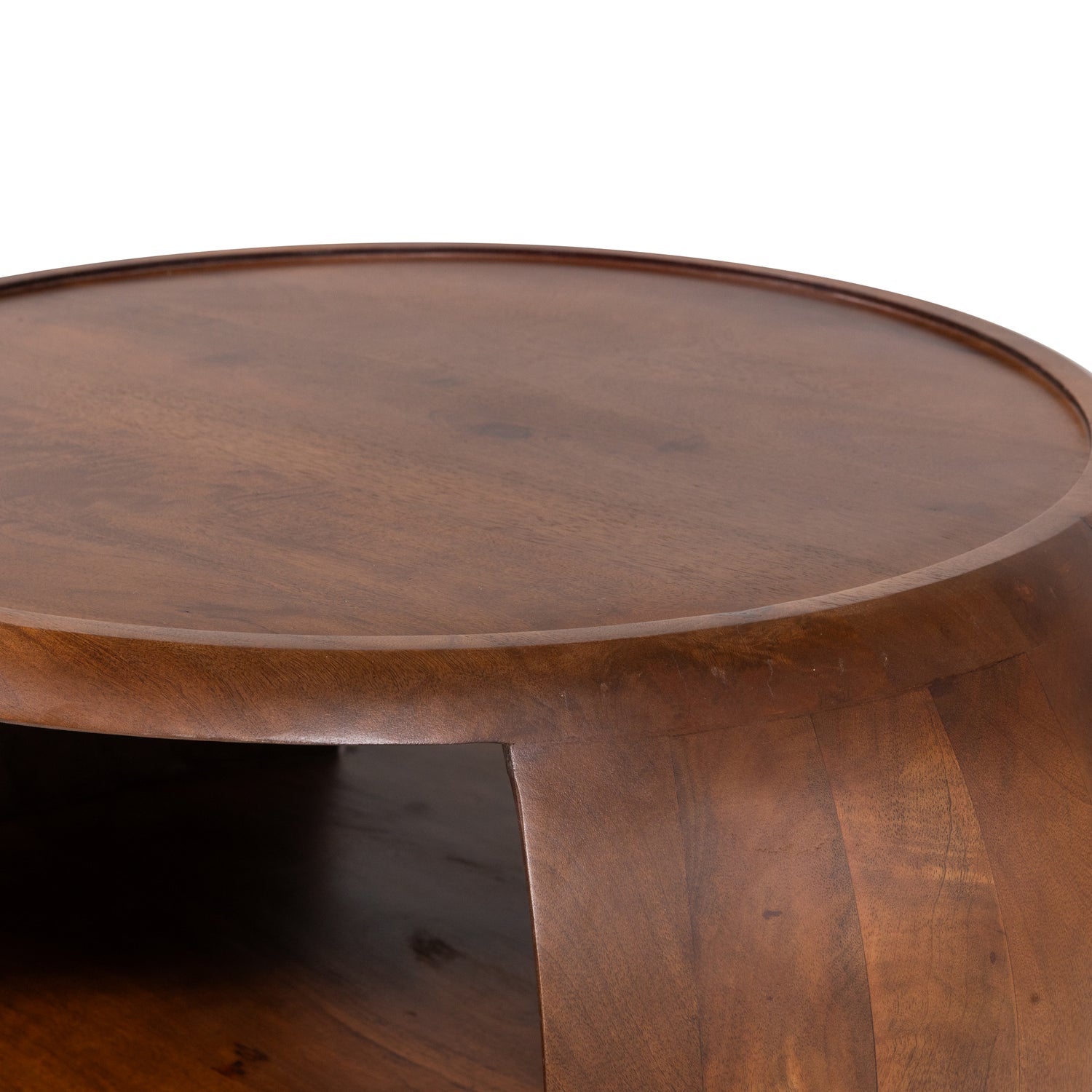 Tavolino tondo in legno di mango marrone Cole 72x36 cm