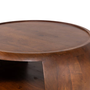 Tavolino tondo in legno di mango marrone Cole 72x36 cm