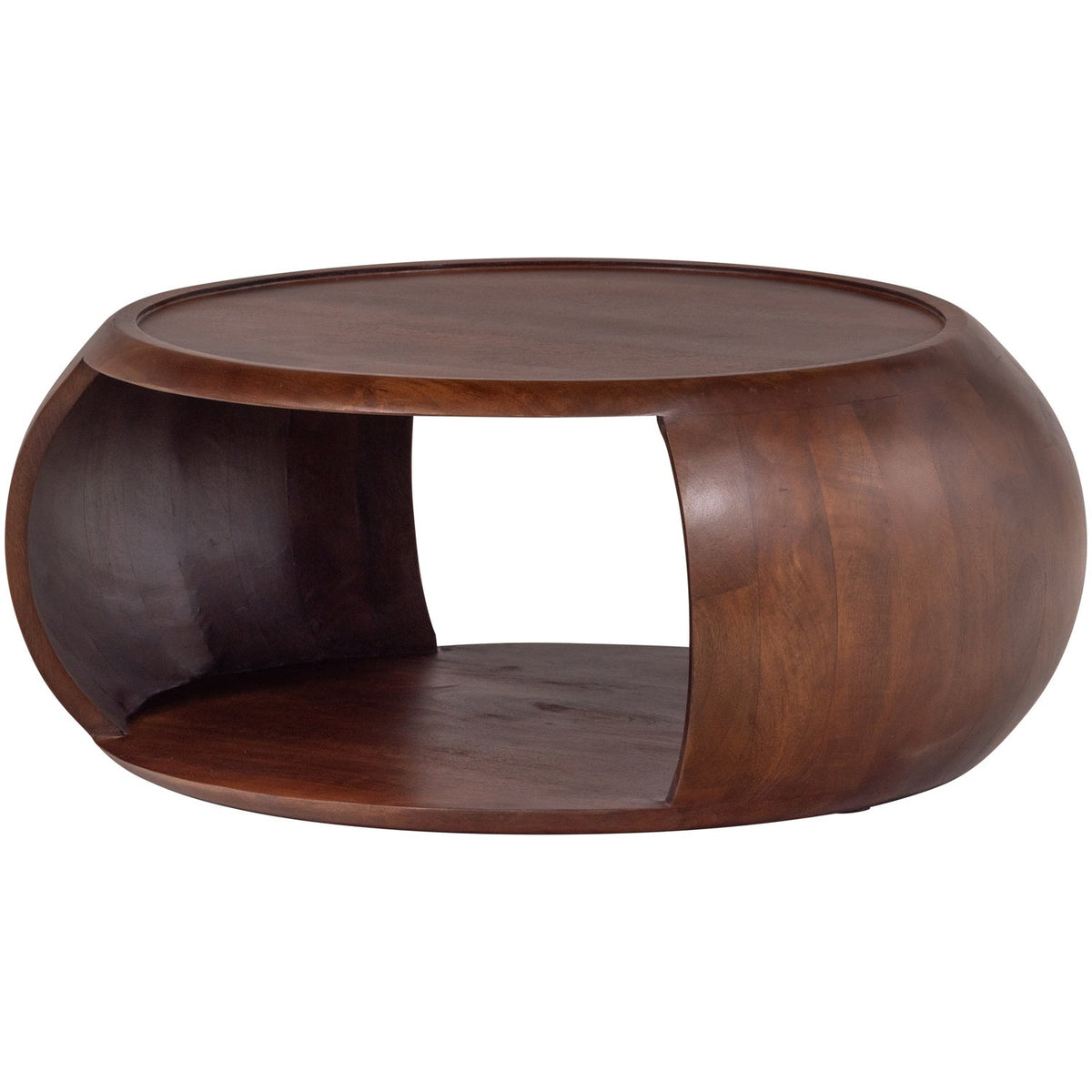 Tavolino tondo in legno di mango marrone Cole 72x36 cm
