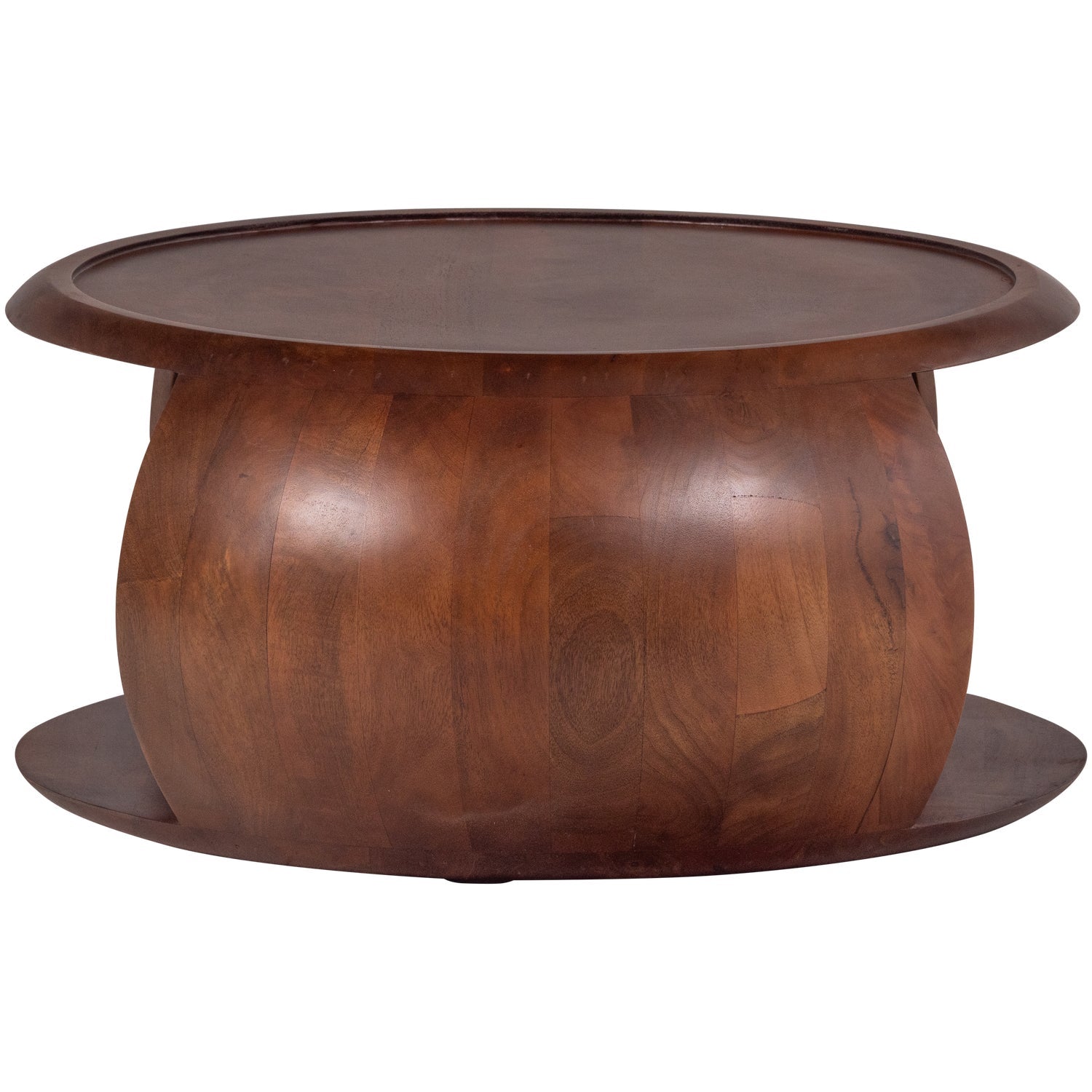 Tavolino tondo in legno di mango marrone Cole 72x36 cm