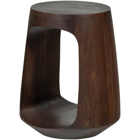 Tavolino in legno di mango noce Bayo 33x45 cm