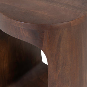 Tavolino in legno di mango noce Bayo 33x45 cm
