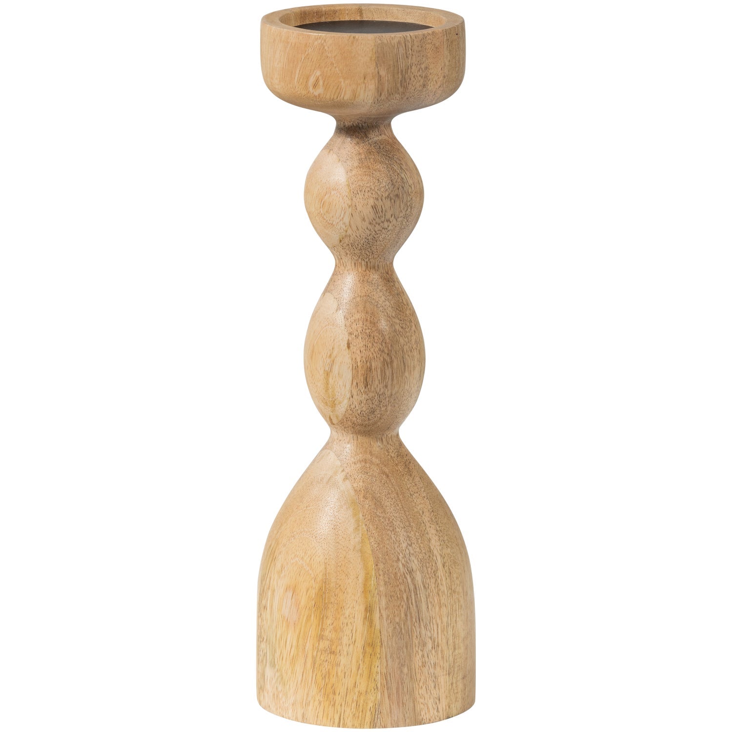 Candeliere in legno di mango rovere Liske 11x35 cm