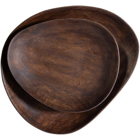 Set di 2 vassoi in legno di mango marrone Sevran