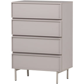 Cassettiera 4 cassetti grigio perla Tivo 102x70 cm