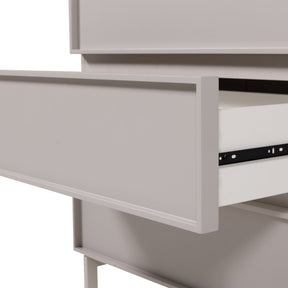 Cassettiera 4 cassetti grigio perla Tivo 102x70 cm