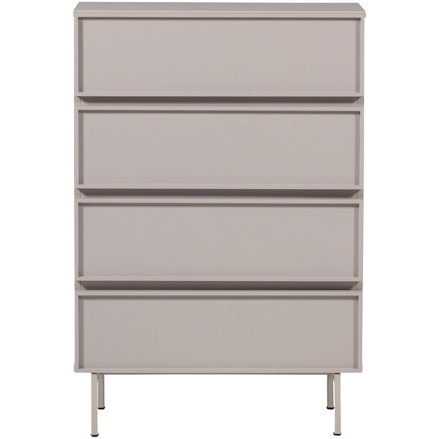 Cassettiera 4 cassetti grigio perla Tivo 102x70 cm