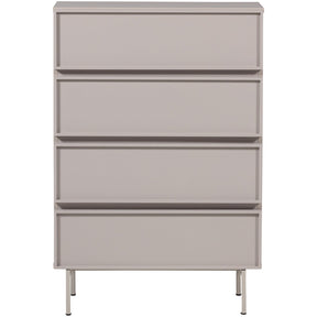 Cassettiera 4 cassetti grigio perla Tivo 102x70 cm