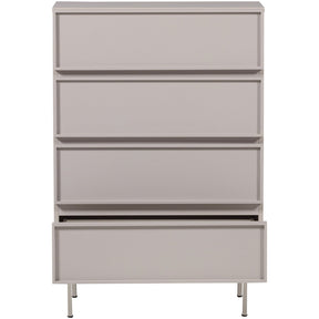 Cassettiera 4 cassetti grigio perla Tivo 102x70 cm
