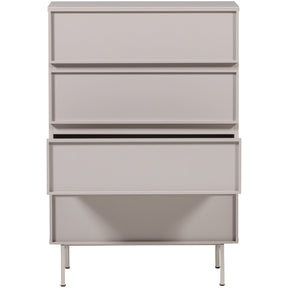 Cassettiera 4 cassetti grigio perla Tivo 102x70 cm