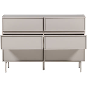 Cassettiera 6 cassetti grigio perla Tivo 120x80 cm