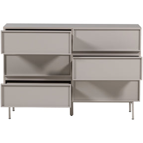Cassettiera 6 cassetti grigio perla Tivo 120x80 cm