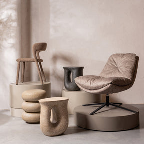 Set di 2 tavolini in ossido di magnesio Kain 42x45 cm