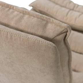 Poltrona girevole con poggiapiedi in tessuto Kube 100x74 cm