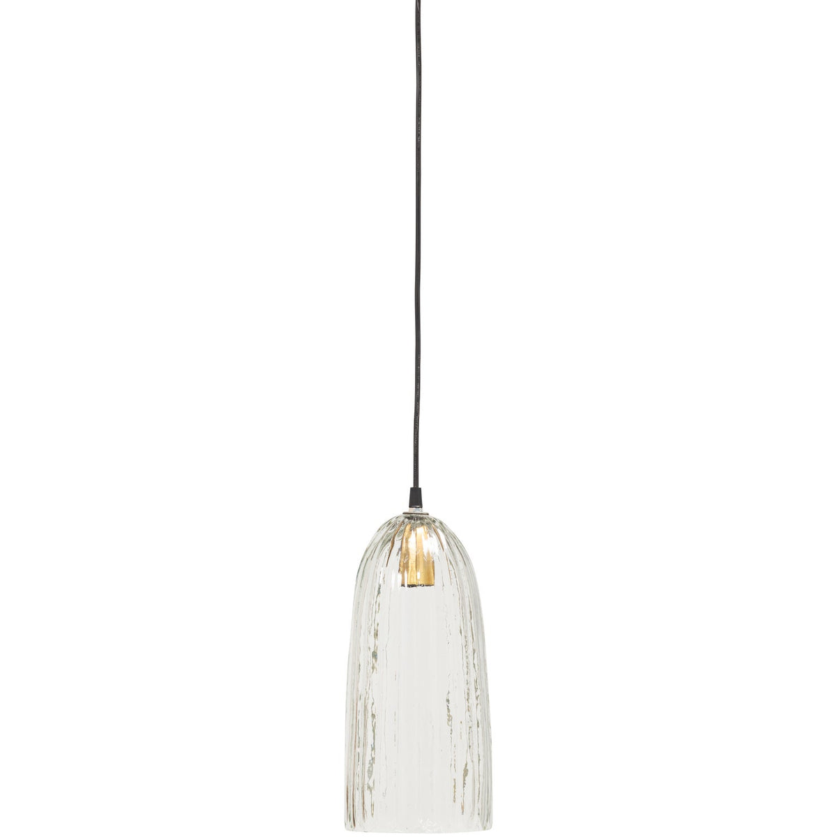 Lampada a sospensione in vetro Ablis 30x14 cm