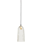 Lampada a sospensione in vetro Ablis 30x14 cm