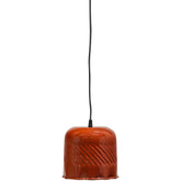 Lampada a sospensione in metallo arancione Arleso 18x17 cm