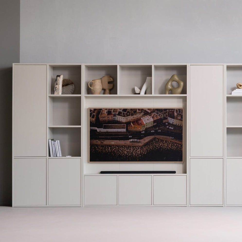 Mobile TV 3 ante in legno di pino Meggy 160x215 cm - modulo componibile