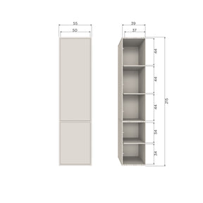 Armadio 2 ante in legno di pino Meggy 55x215 cm - modulo componibile