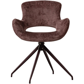 Set di 2 sedie da pranzo girevoli in velluto Eliva 58x58 cm