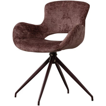 Set di 2 sedie da pranzo girevoli in velluto Eliva 58x58 cm