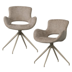 Set di 2 sedie da pranzo girevoli in velluto Eliva 58x58 cm