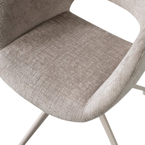 Set di 2 sedie da pranzo girevoli in velluto Eliva 58x58 cm