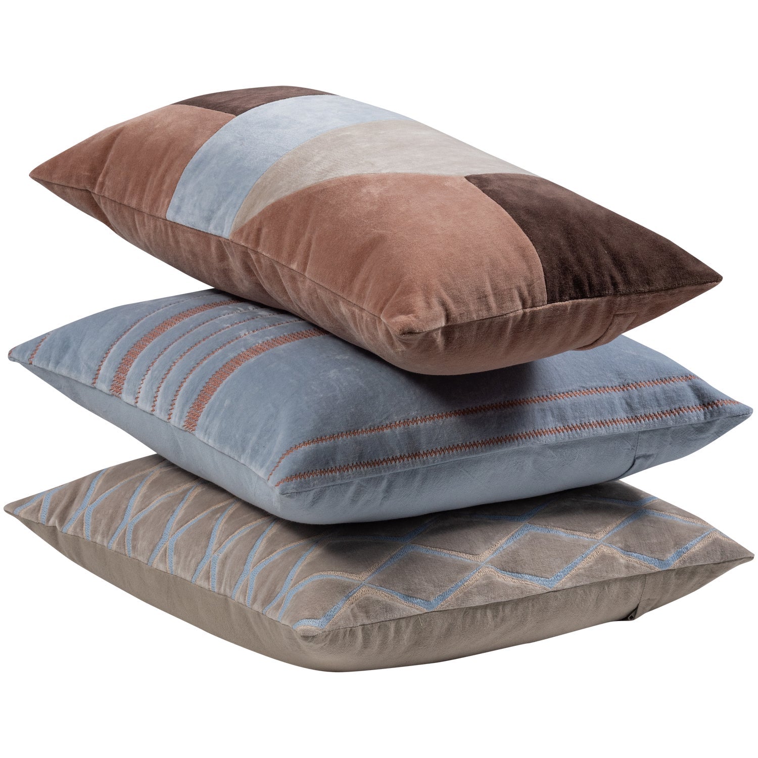 Set di 3 cuscini in cotone Laon 45x45 cm