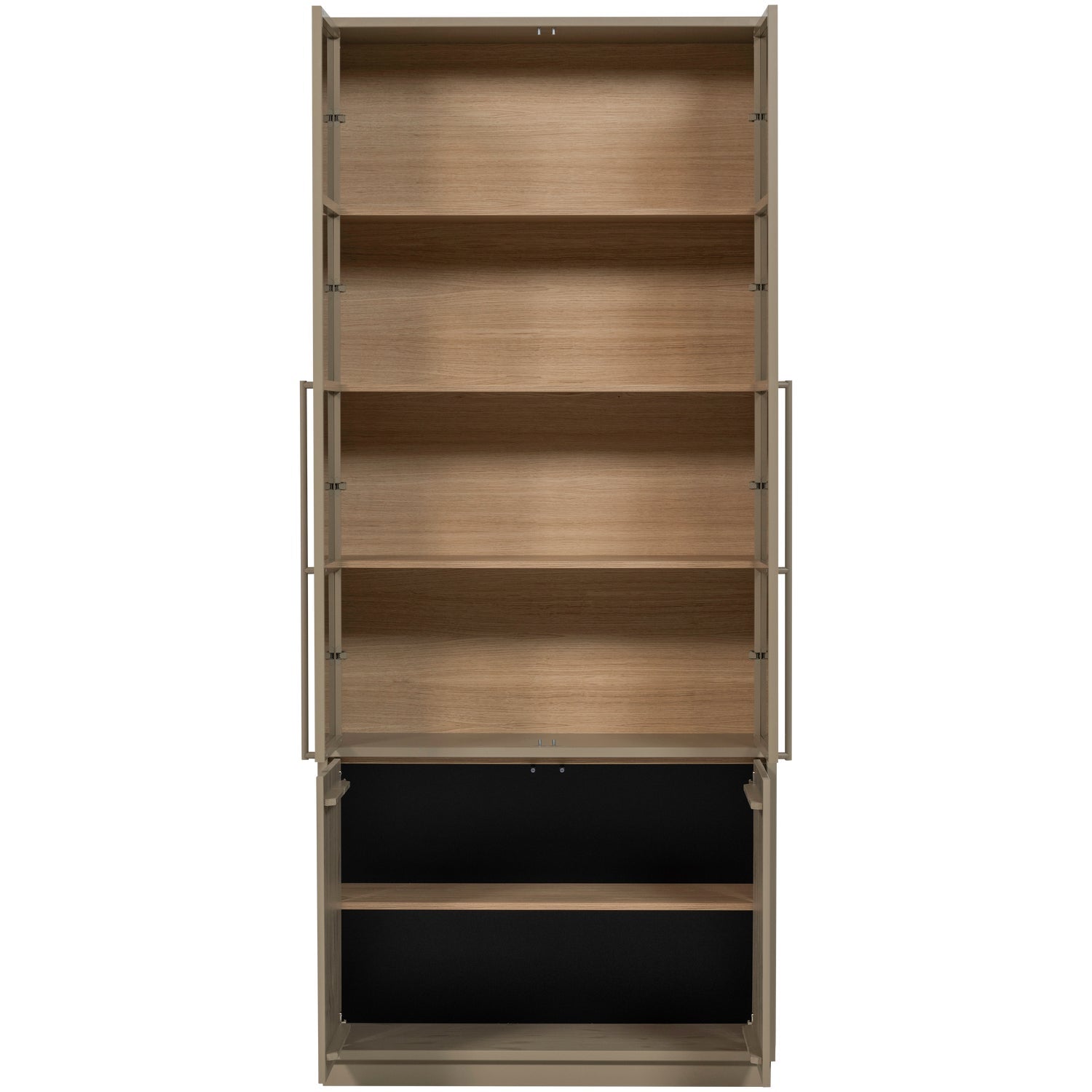 Vetrina 2 ante in legno di pino Reby 101x236 cm