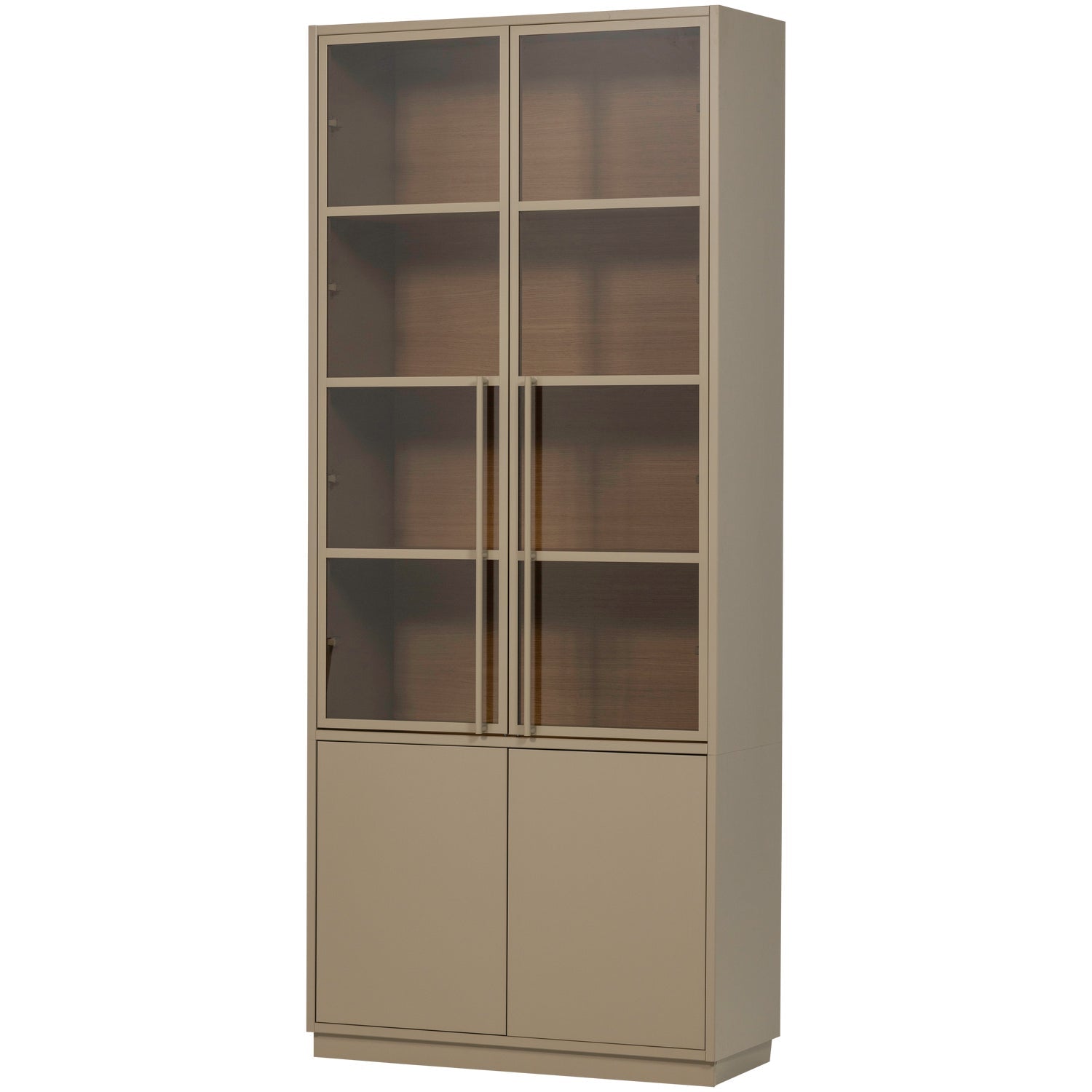 Vetrina 2 ante in legno di pino Reby 101x236 cm