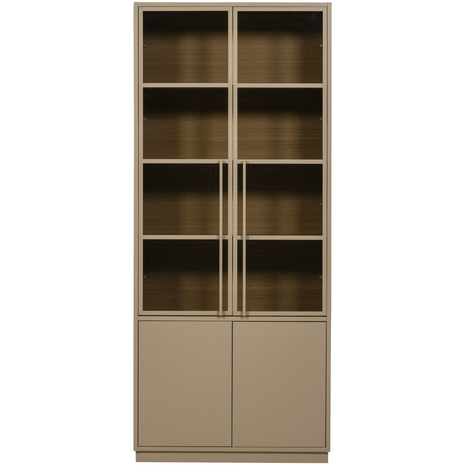 Vetrina 2 ante in legno di pino Reby 101x236 cm