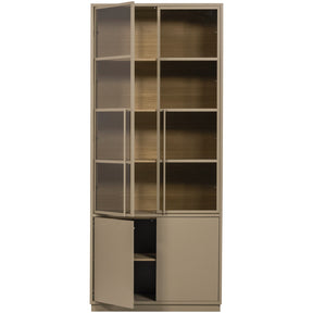 Vetrina 2 ante in legno di pino Reby 101x236 cm
