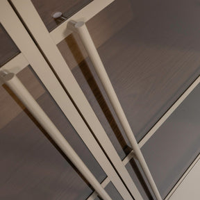 Vetrina 2 ante in legno di pino Reby 101x236 cm