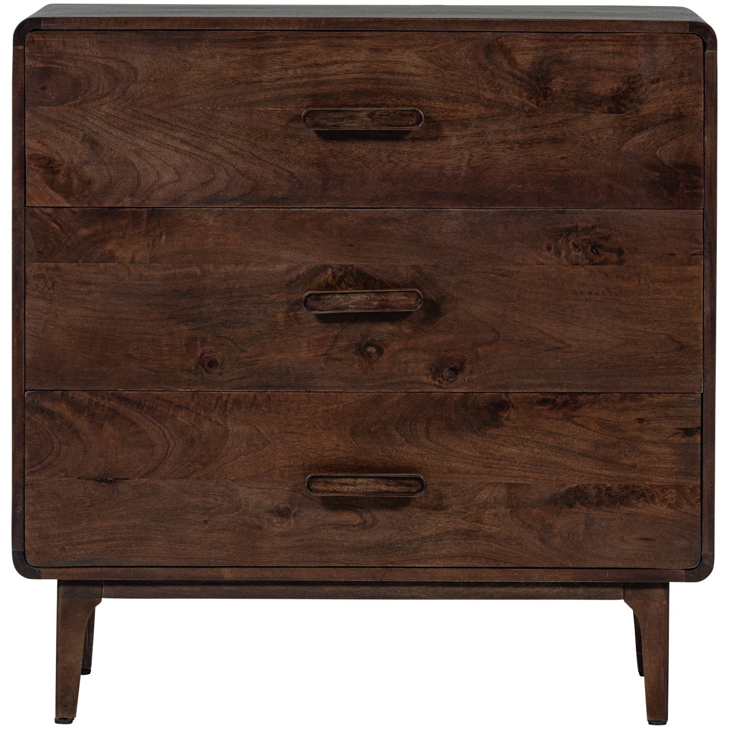 Cassettiera 3 cassetti in legno di mango Liya 90x90 cm