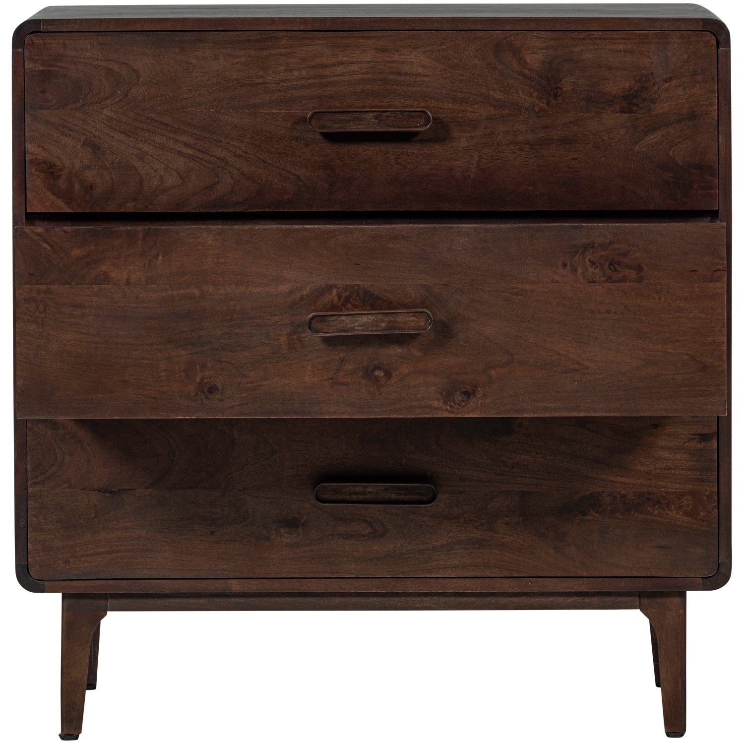 Cassettiera 3 cassetti in legno di mango Liya 90x90 cm