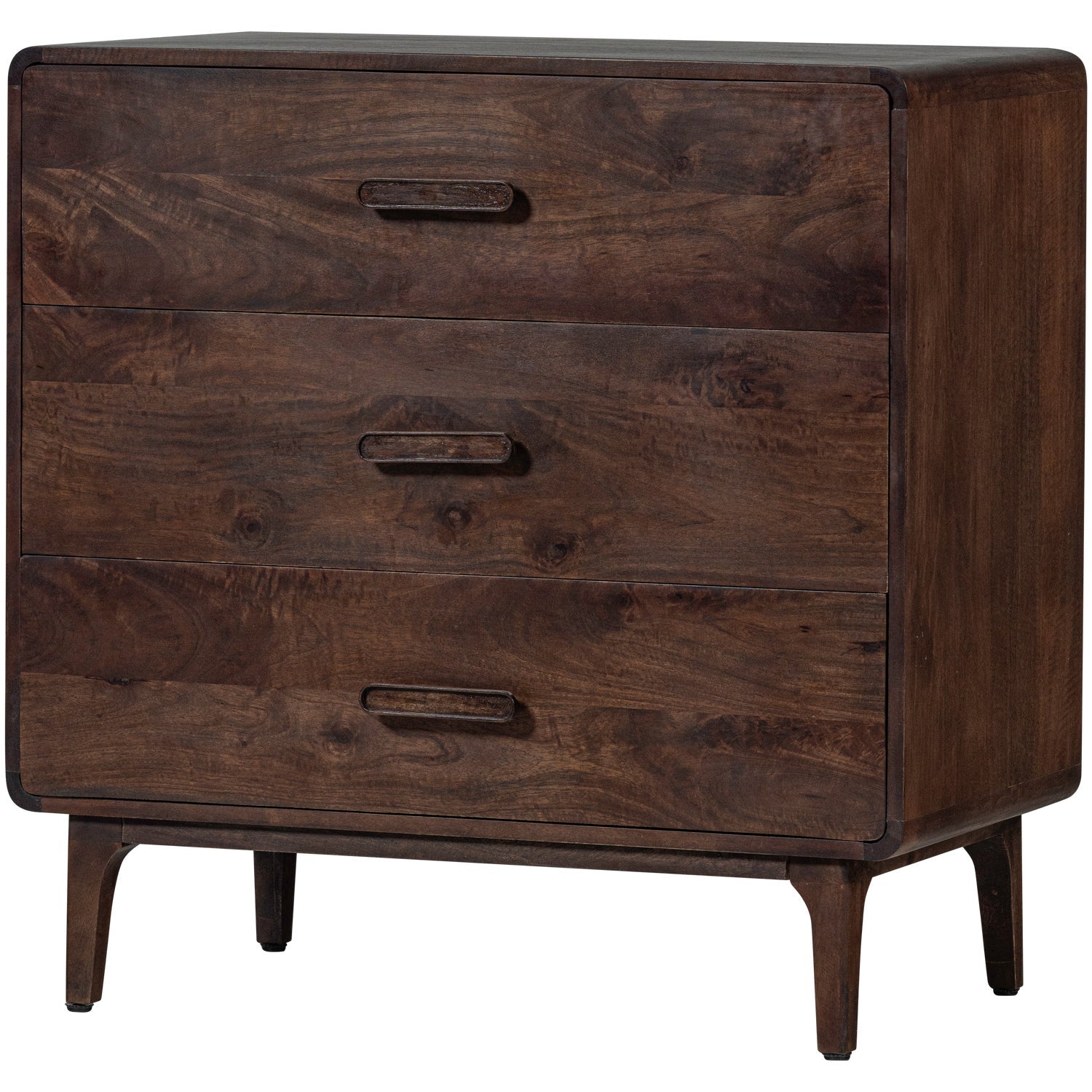 Cassettiera 3 cassetti in legno di mango Liya 90x90 cm